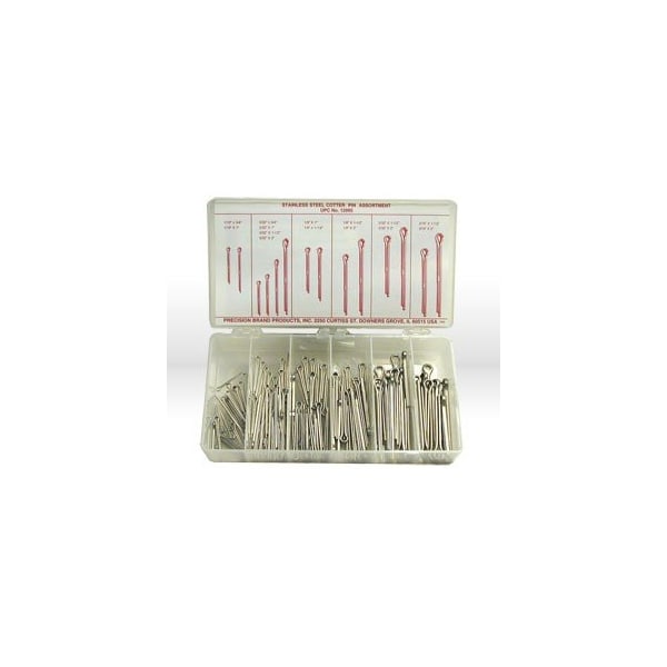 Precision Brand 124 Piece Stainless Steel Cotter Pin Assortment 12995 - main